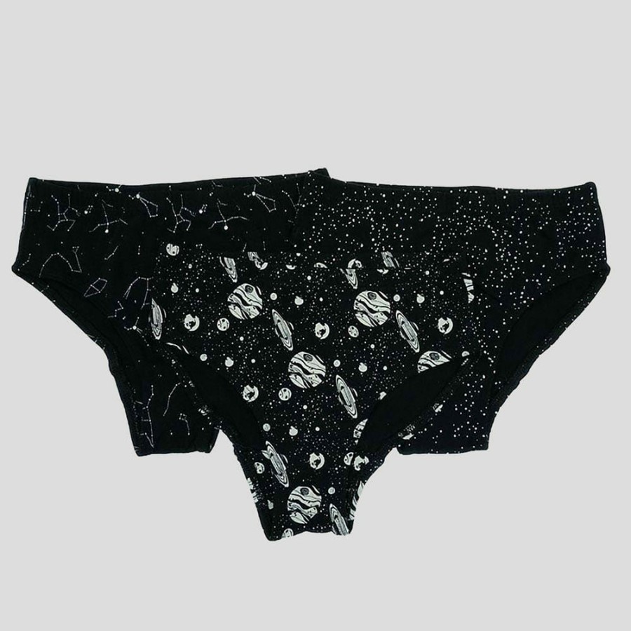 Kids & Babies * | Stretch Garments Space Glow-In-The-Dark Kids Underwear [Final Sale]