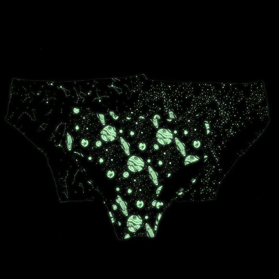 Kids & Babies * | Stretch Garments Space Glow-In-The-Dark Kids Underwear [Final Sale]