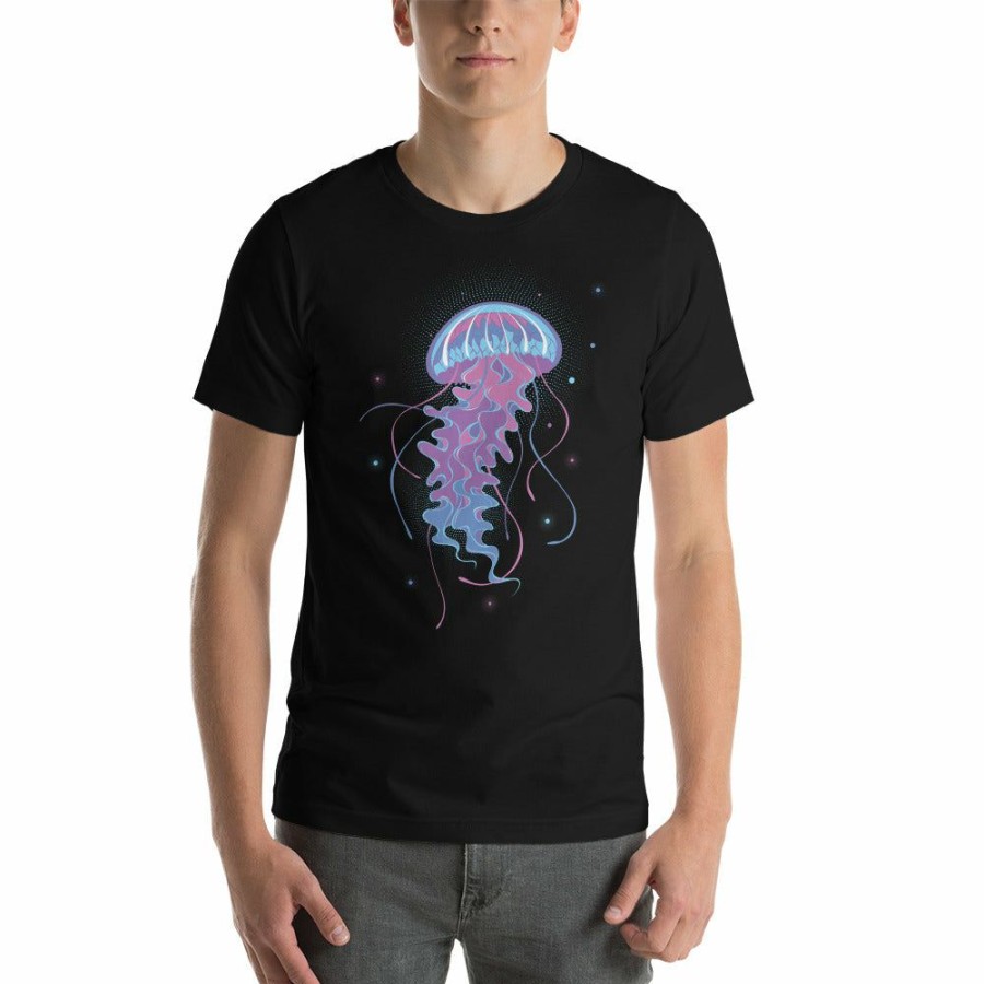 Adults * | Svaha Apparel Bioluminescent Jellyfish Custom Unisex T-Shirt