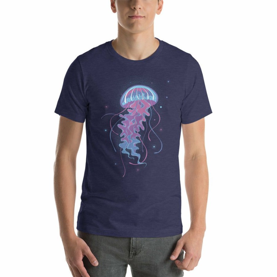 Adults * | Svaha Apparel Bioluminescent Jellyfish Custom Unisex T-Shirt