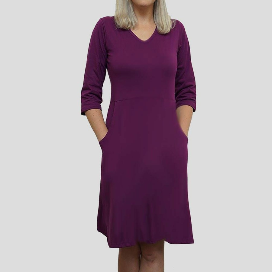 Adults * | Brothers Knit Garments Ultraviolet Rosalind Dress Adults Purple