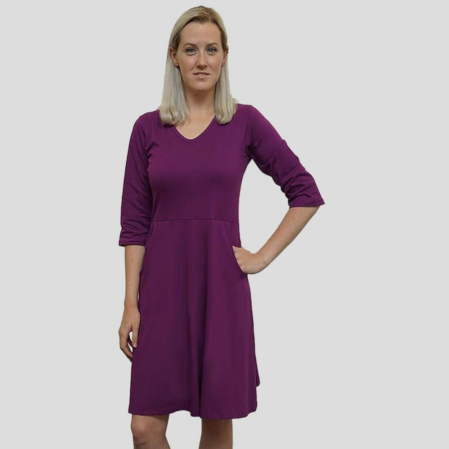 Adults * | Brothers Knit Garments Ultraviolet Rosalind Dress Adults Purple