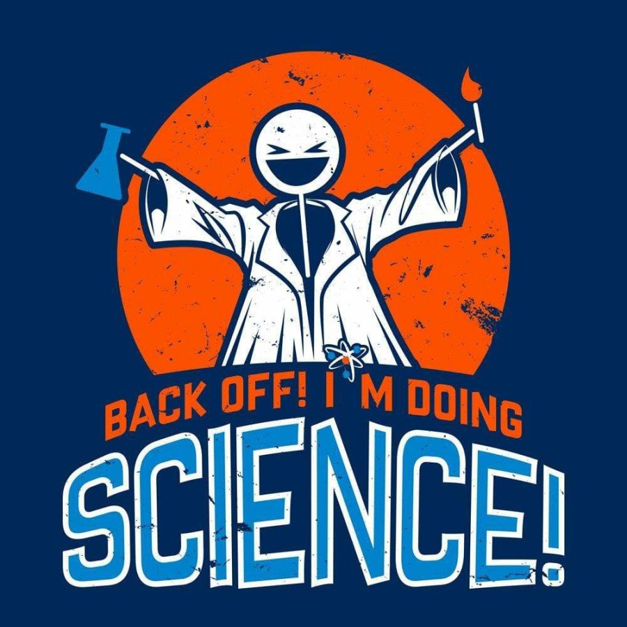 Adults * | Ram Back Off, I'M Doing Science! Unisex Adults T-Shirt Blue