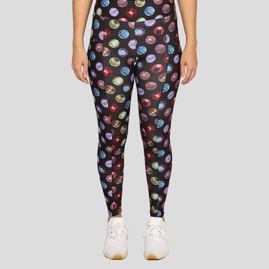 Adults * | Yiwu Guanli Clothing Limited Nebula Polka Dots Adults Leggings With Pockets Multicolored