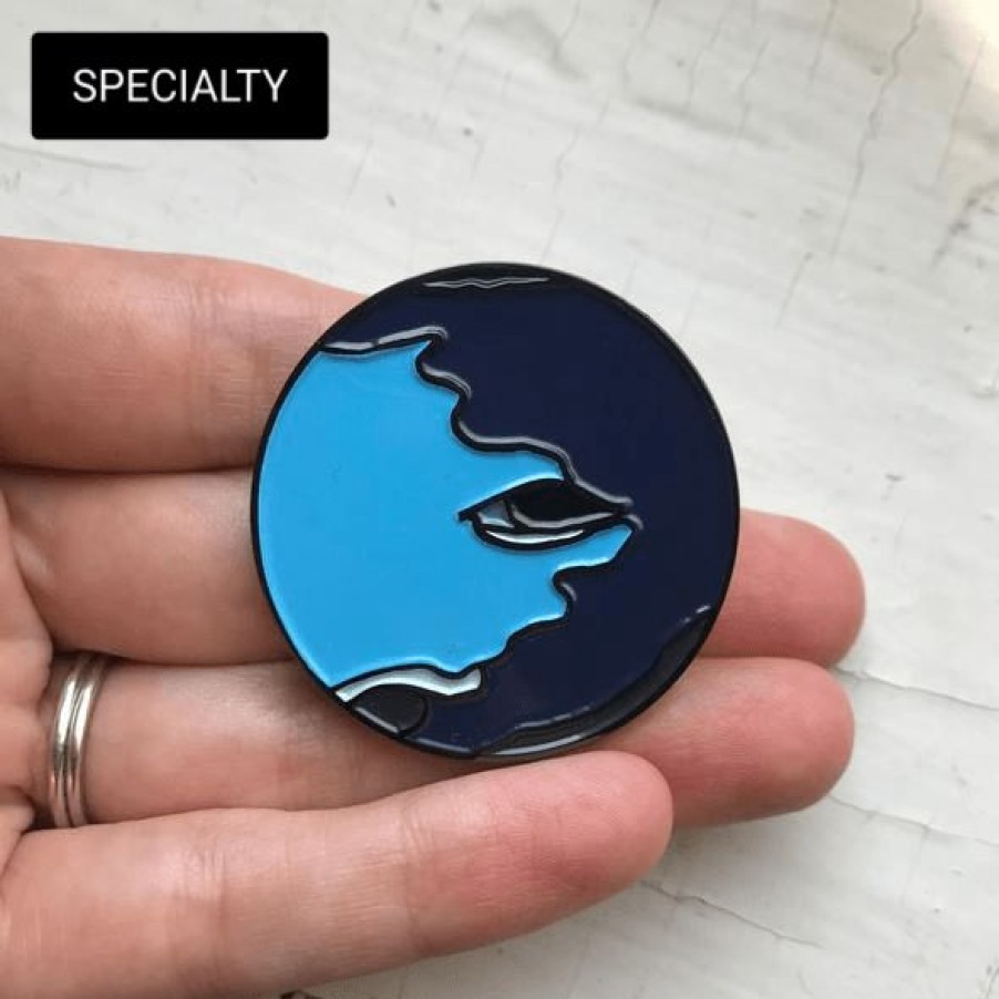 Accessories * | Yugen Tribe Neptune Enamel Pin Accessories Blue/Navy Blue