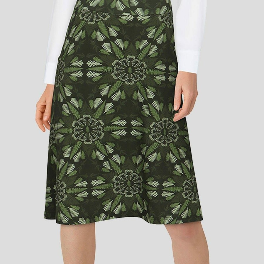 Adults * | Brothers Knit Garments Fern Mandala A-Line Skirt Adults Green