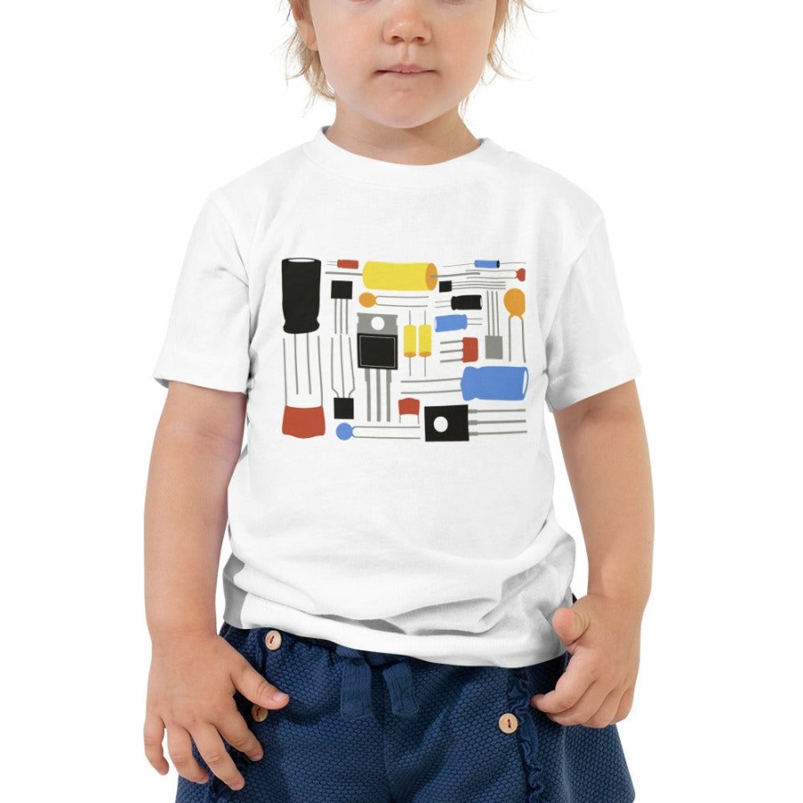 Kids & Babies * | Svaha Apparel Transistors And Capacitors Custom Toddler T-Shirt