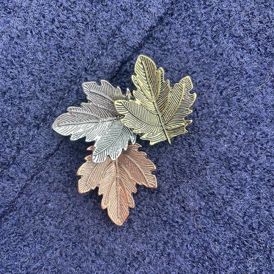 Accessories * | Svaha Apparel Accessories Tri-Colored Maple Leaves Brooch Pin