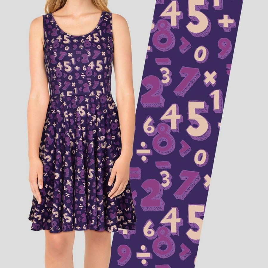 Adults * | Brothers Knit Garments Number Doodles Rita Dress Purple