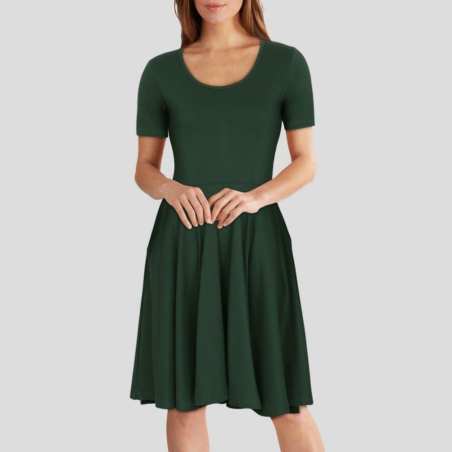 Adults * | Brothers Knit Garments Adults Chlorophyll Rachel Dress Green