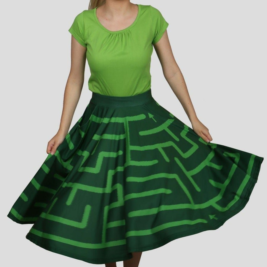 Adults * | Brothers Knit Garments Adults Hedge Maze Twirl Skirt [Final Sale] Green