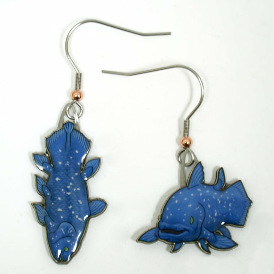 Accessories * | Jabebo Coelacanth Fish Earrings Accessories