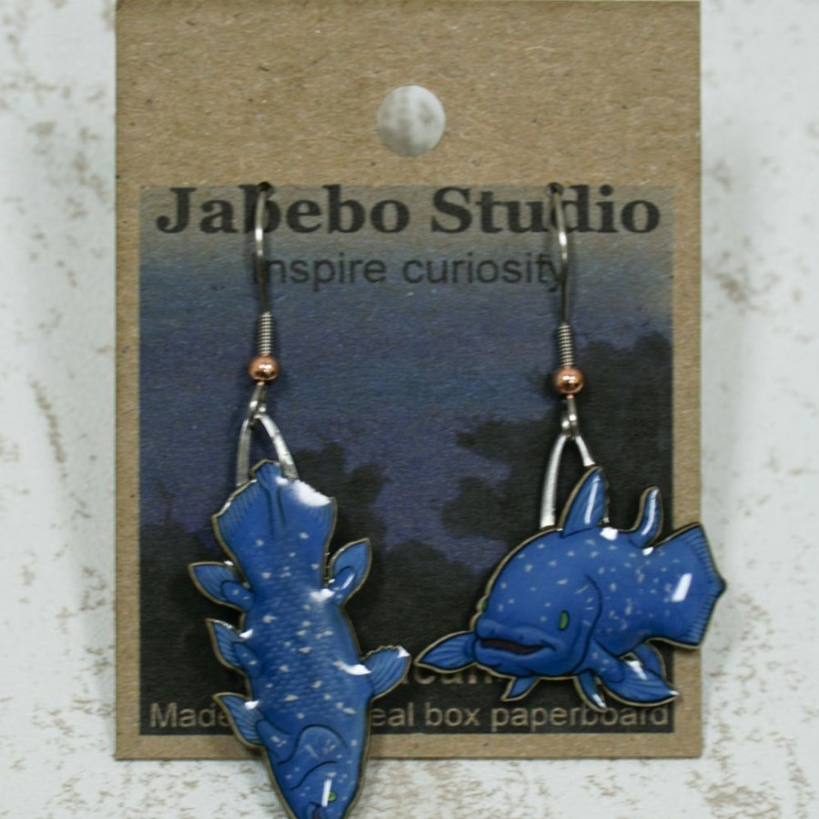 Accessories * | Jabebo Coelacanth Fish Earrings Accessories