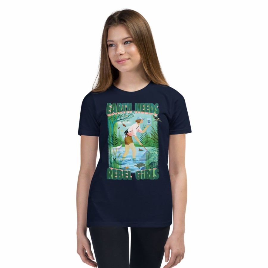 Kids & Babies * | Svaha Apparel Earth Needs Rebel Girls Custom Kids T-Shirt