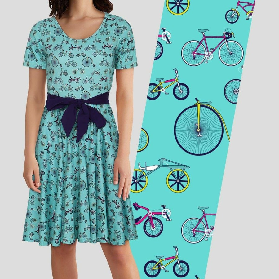 Adults * | Brothers Knit Garments Bicycles & Bicycles Rachel Dress Adults Light Blue