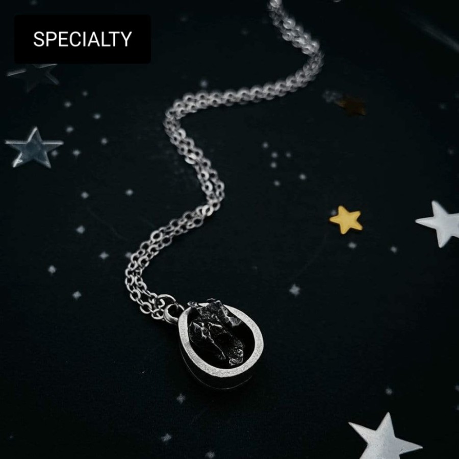 Accessories * | Yugen Tribe Accessories Small Teardrop Meteorite Pendant