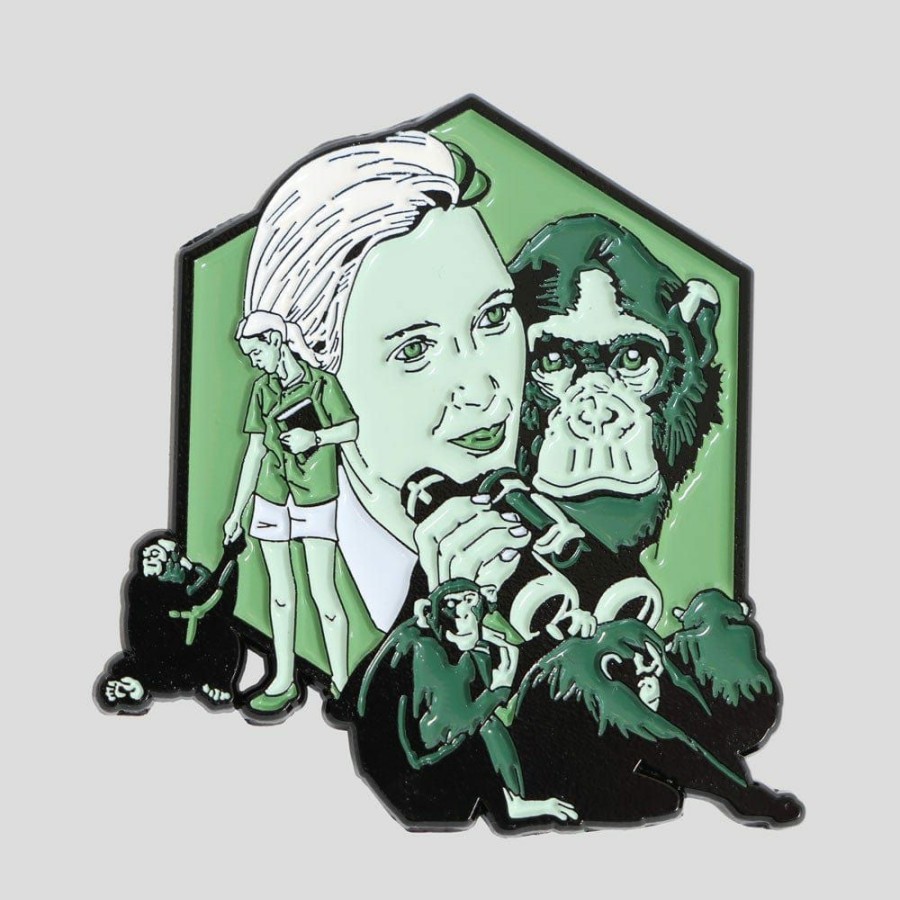 Accessories * | Kunshan Krell Cultural Development Co., Ltd. Jane Goodall Lapel Pin [Final Sale] Accessories