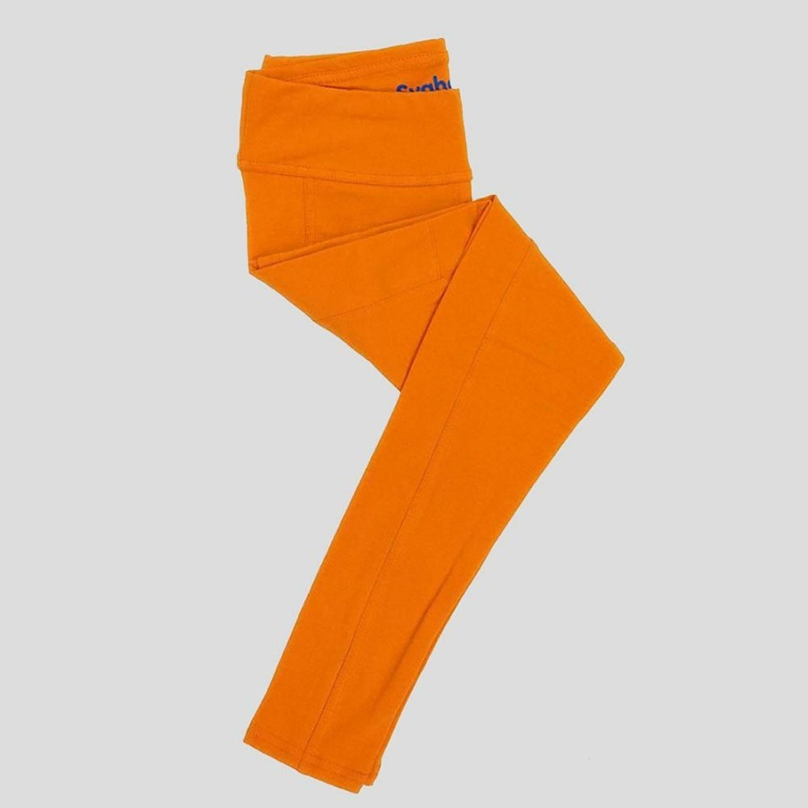 Kids & Babies * | Stretch Garments Kids & Babies Kids Athletic Fit Leggings With Pockets Orange