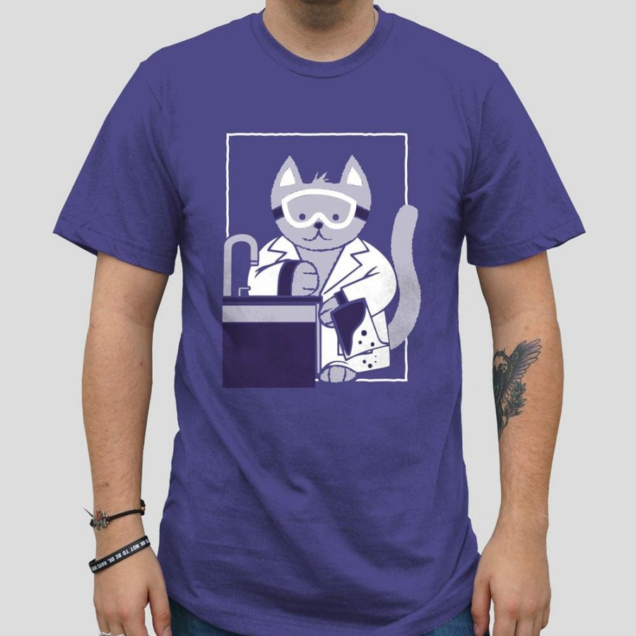 Adults * | Brothers Knit Garments Chemistry Cat Unisex Adults T-Shirt Purple