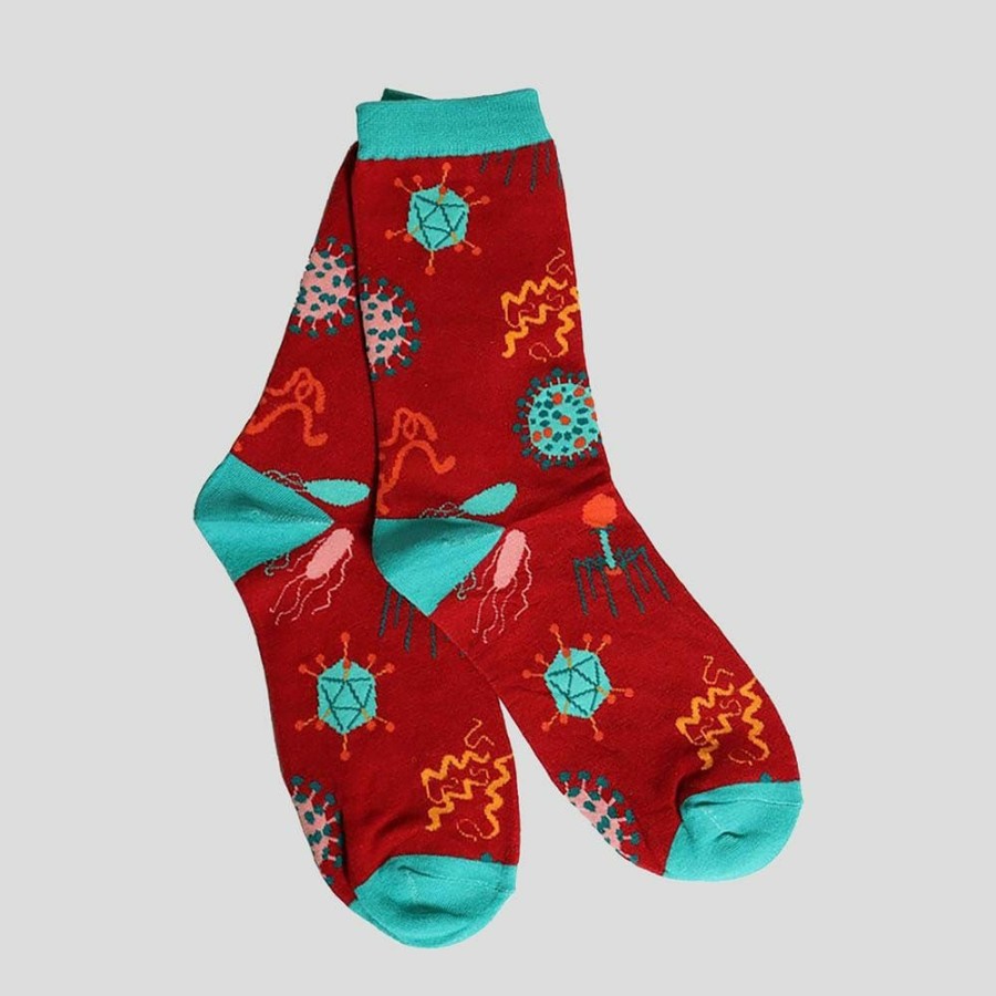 Accessories * | Yiwu Hodeang E-Commerce Co., Ltd. Bacteria And Viruses Socks Adults