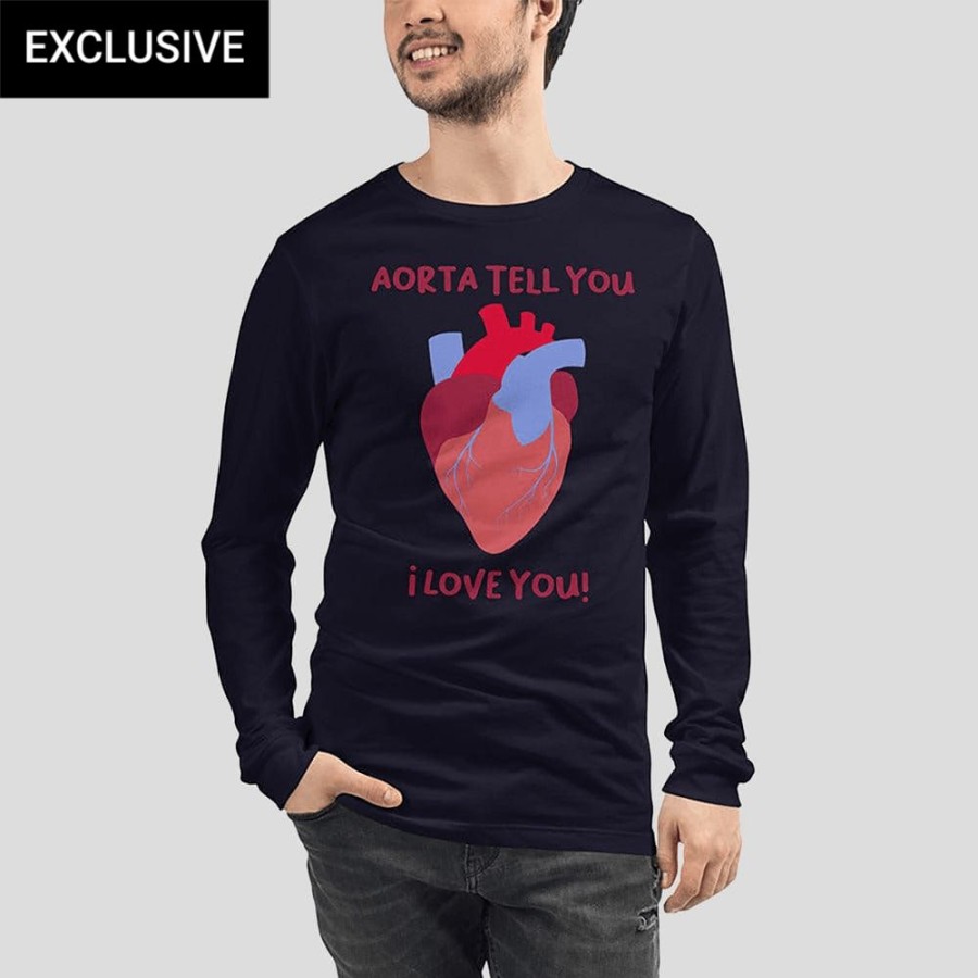 Adults * | Svaha Apparel Anatomical Heart Custom Unisex Long Sleeve T-Shirt