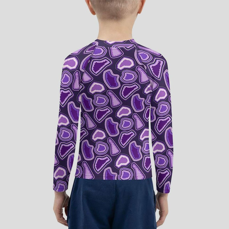 Kids & Babies * | Svaha Apparel Geode Kids Custom Rash Guard