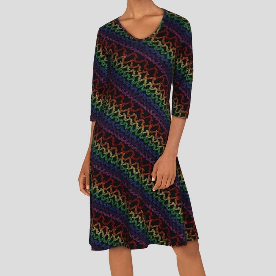 Adults * | Brothers Knit Garments Music Synesthesia Katherine Dress Adults Multicolored