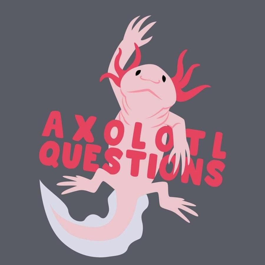 Adults * | Svaha Apparel Axolotl Questions Custom Recycled V-Neck T-Shirt