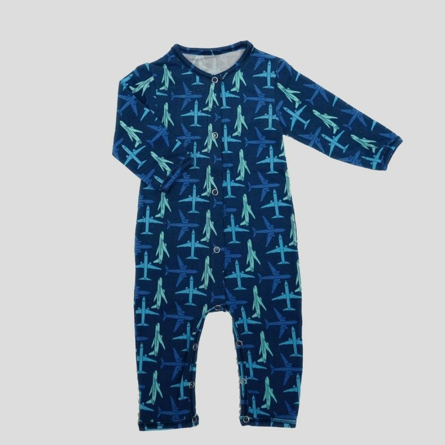 Kids & Babies * | Stretch Garments Planes Baby Bodysuit [Final Sale] Kids & Babies Blue