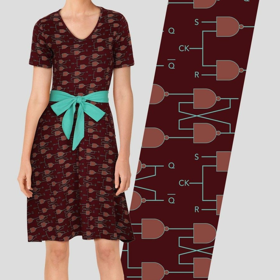 Adults * | Brothers Knit Garments Logic Diagrams Rosalind Dress Adults Dark Burgundy