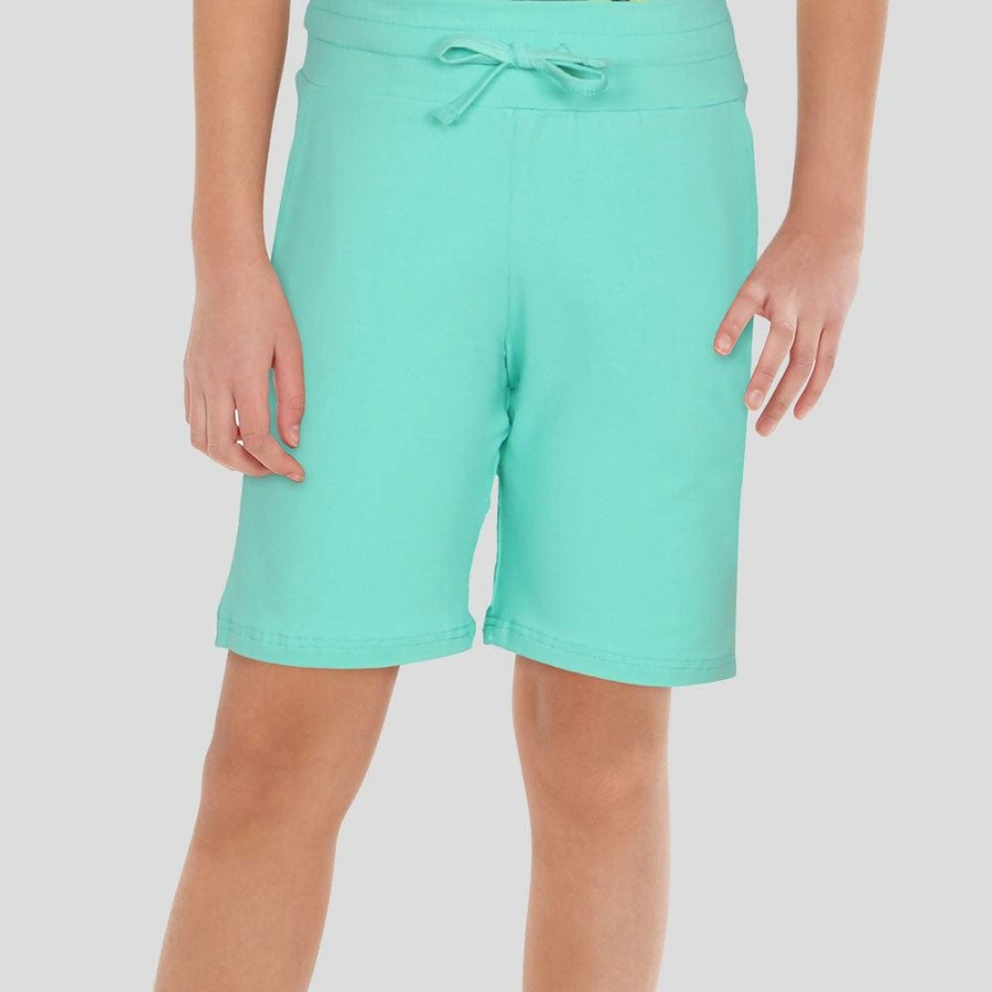 Kids & Babies * | Stretch Garments Kids Shorts With Pockets [Final Sale] Kids & Babies Light Teal