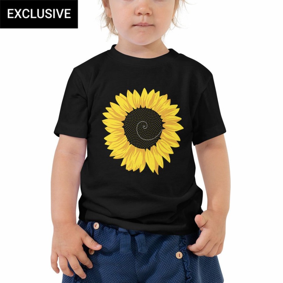 Kids & Babies * | Svaha Apparel T-Shirts & Hoodies Fibonacci Sunflower Custom Toddler T-Shirt