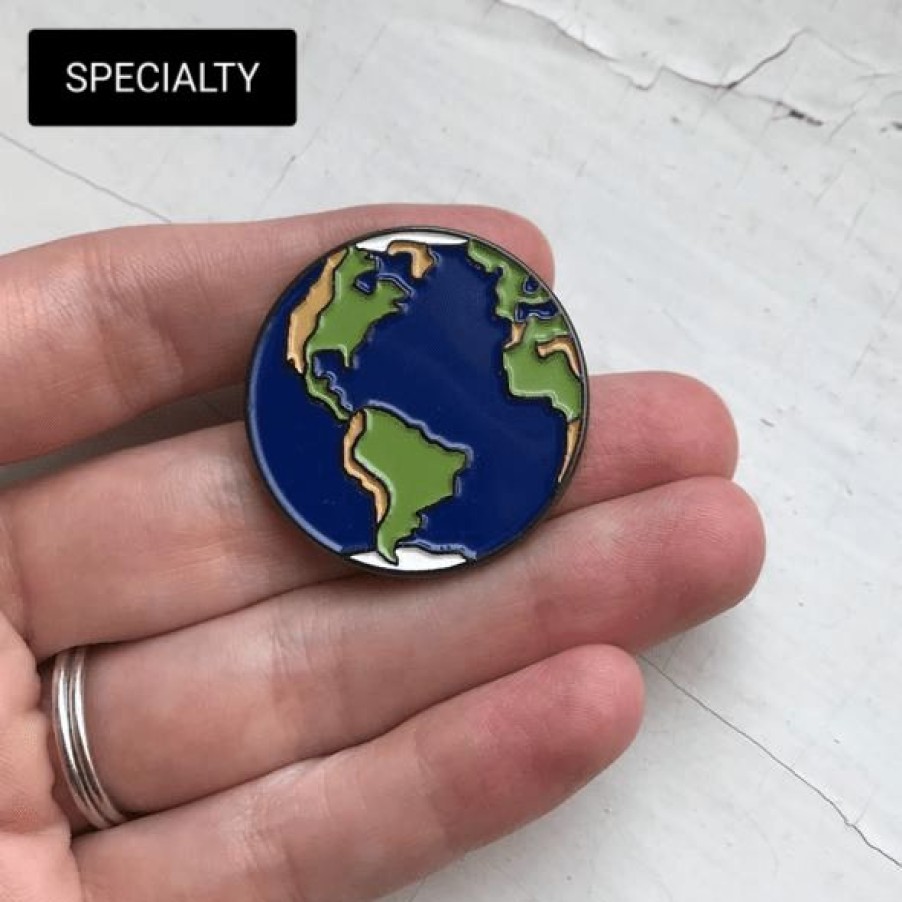 Accessories * | Yugen Tribe Accessories Earth Enamel Pin Blue/Green