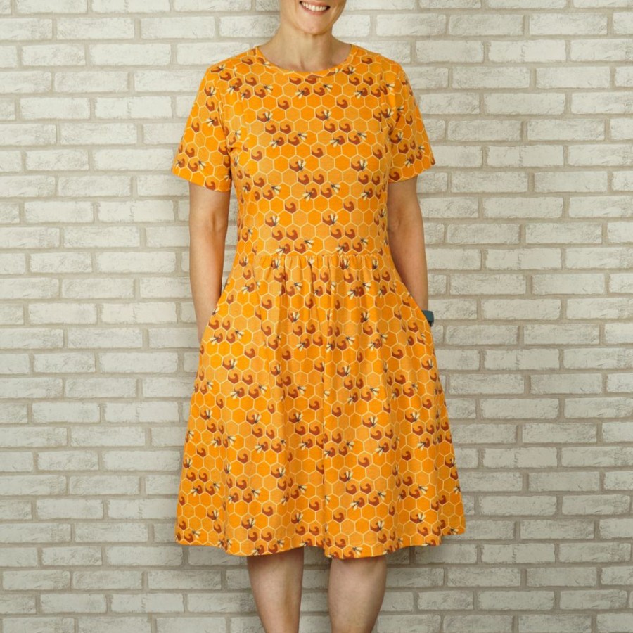 Adults * | Kustomyze Ideas Pvd Ltd (Pre-Order) Honeycomb Barbara Dress New Orange