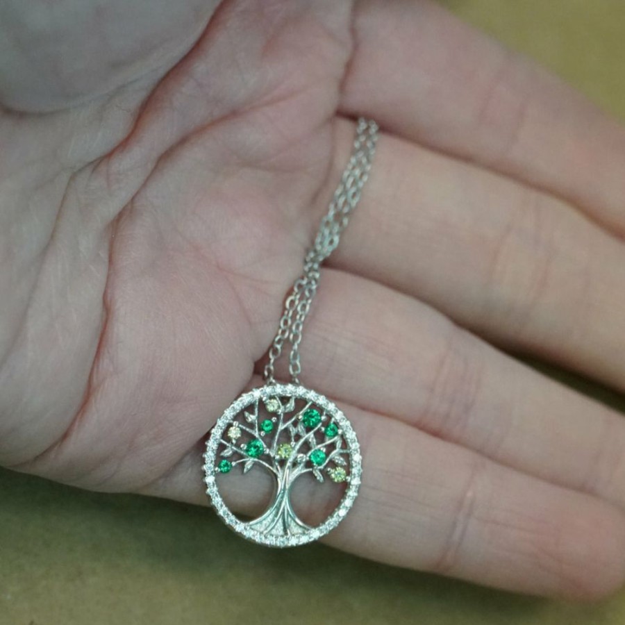 Accessories * | Shenzhen 2She Jewelry Co., Limited Tree Of Life Sterling Silver Necklace Accessories