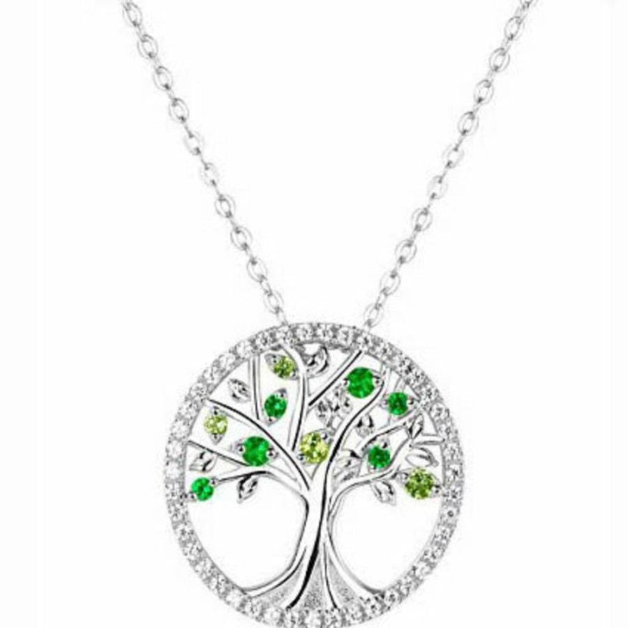 Accessories * | Shenzhen 2She Jewelry Co., Limited Tree Of Life Sterling Silver Necklace Accessories