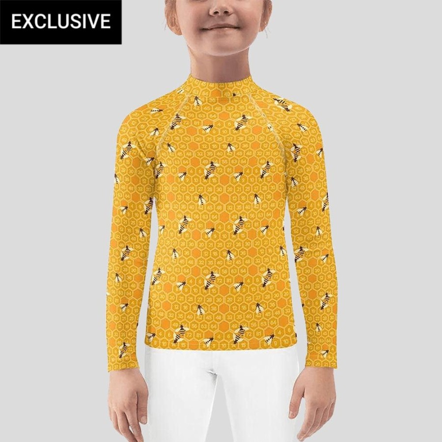 Kids & Babies * | Svaha Apparel Honeycomb Custom Kids Rash Guard