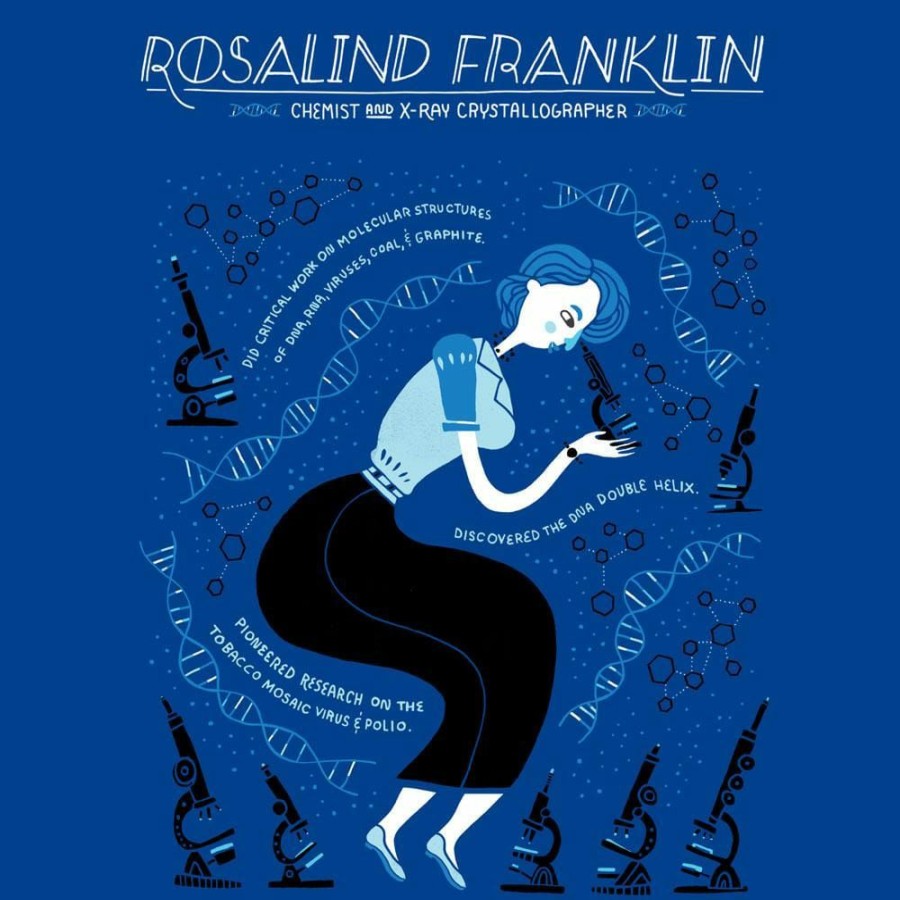 Kids & Babies * | Brothers Knit Garments Rosalind Franklin Kids T-Shirt Kids & Babies Blue