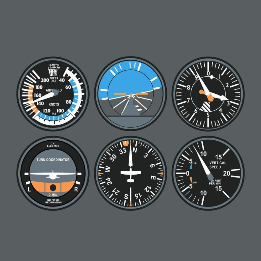 Adults * | Stretch Garments Airplane Dials Unisex Adults T-Shirt Grey