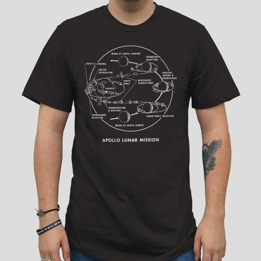 Adults * | Ram Apollo Lunar Module Unisex Adults T-Shirt Black