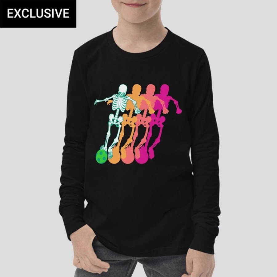 Kids & Babies * | Svaha Apparel T-Shirts & Hoodies Skeleton Score Custom Long Sleeve Kids T-Shirt