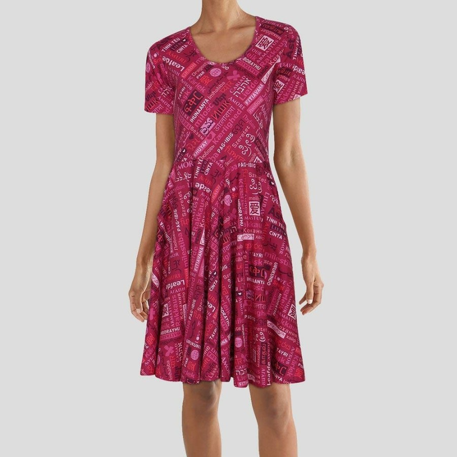 Adults * | Svaha Apparel Languages Of Love Rachel Dress Pink