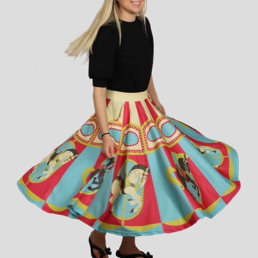 Adults * | Brothers Knit Garments Merry-Go-Round Twirl Skirt [Final Sale] Multicolored