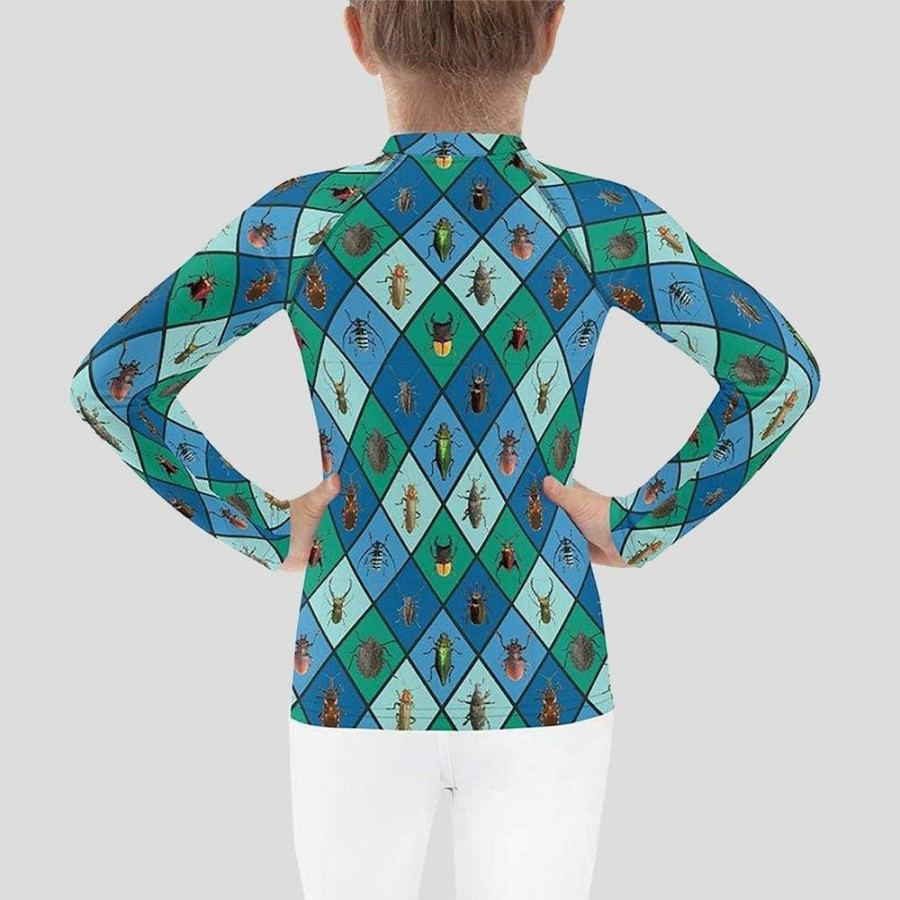 Kids & Babies * | Svaha Apparel Insect Argyle Custom Kids Rash Guard Kids & Babies