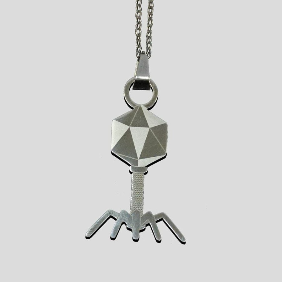 Accessories * | Svaha Apparel Bacteriophage Stainless Steel Necklace