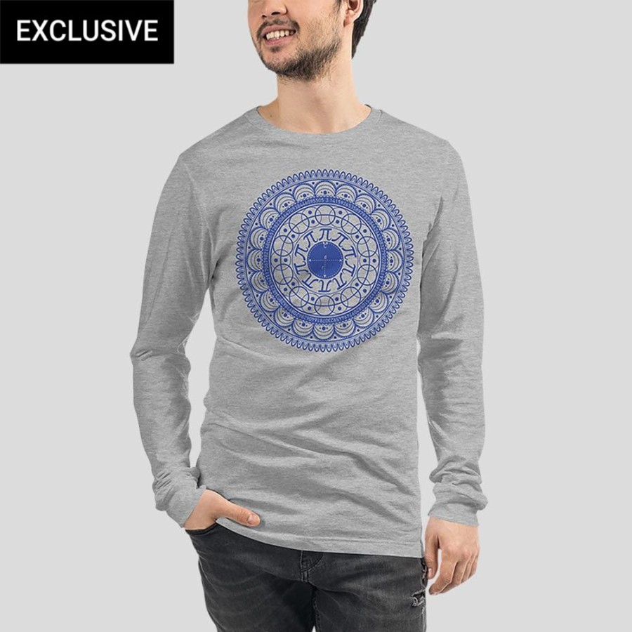 Adults * | Svaha Apparel Pi Mandala Custom Unisex Long Sleeve T-Shirt T-Shirts