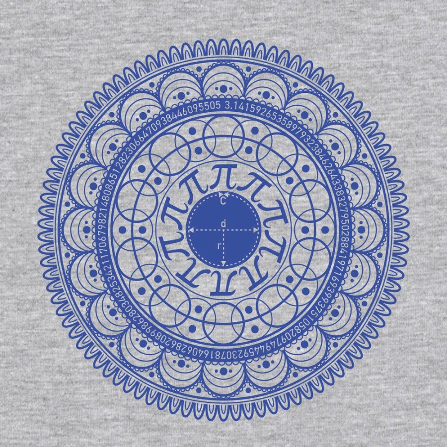 Adults * | Svaha Apparel Pi Mandala Custom Unisex Long Sleeve T-Shirt T-Shirts