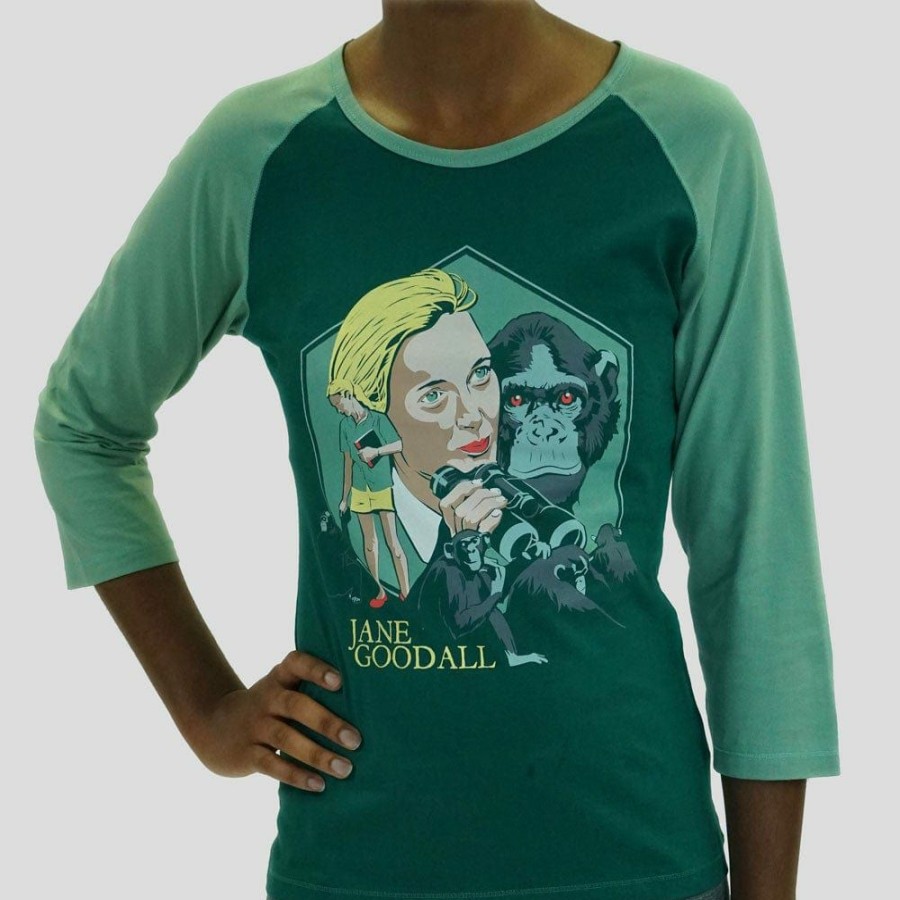 Adults * | Stretch Garments Jane Goodall Raglan Top [Final Sale] Adults Green