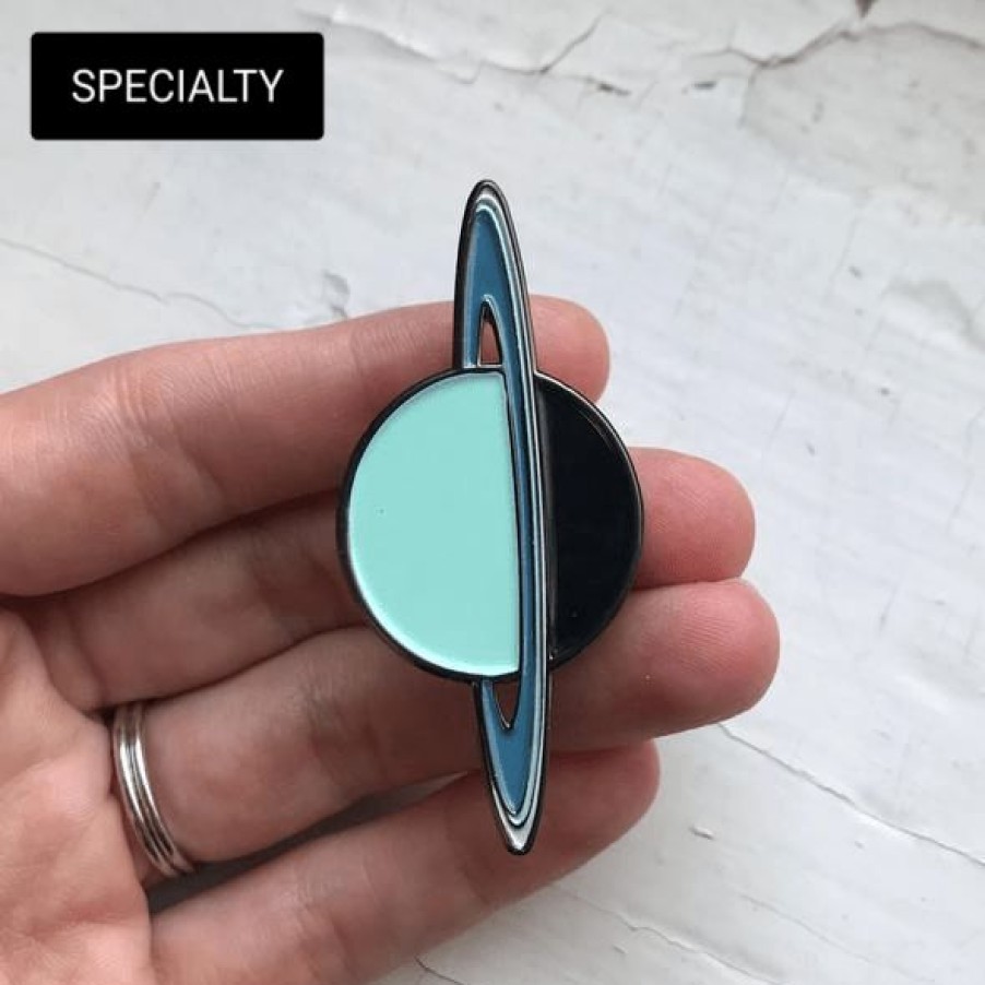 Accessories * | Yugen Tribe Accessories Uranus Enamel Pin Blue/Black