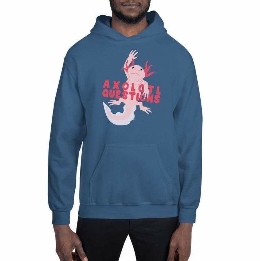 Adults * | Svaha Apparel Cardigans & Hoodies Axolotl Questions Custom Unisex Hoodie